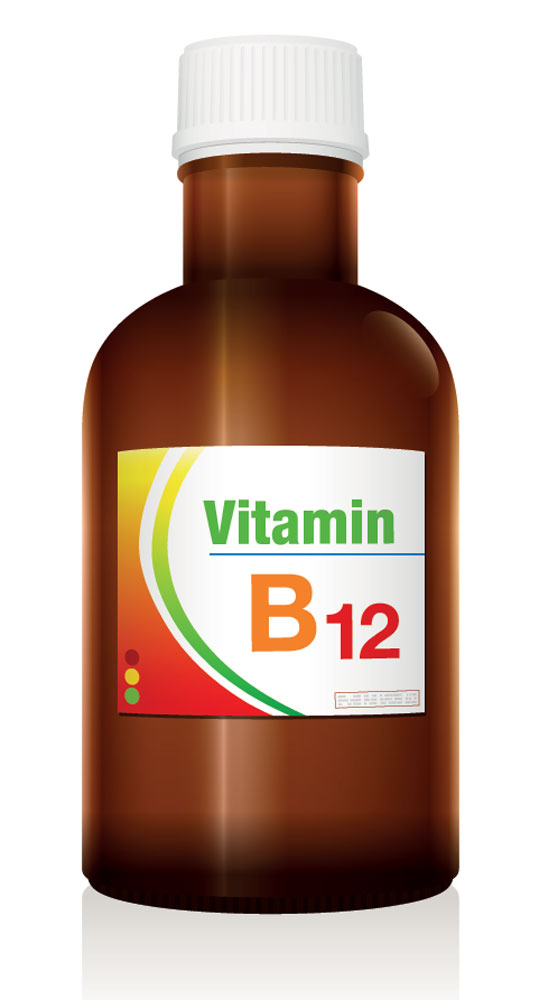 B12 Vitamin Medicine Bottle Vial